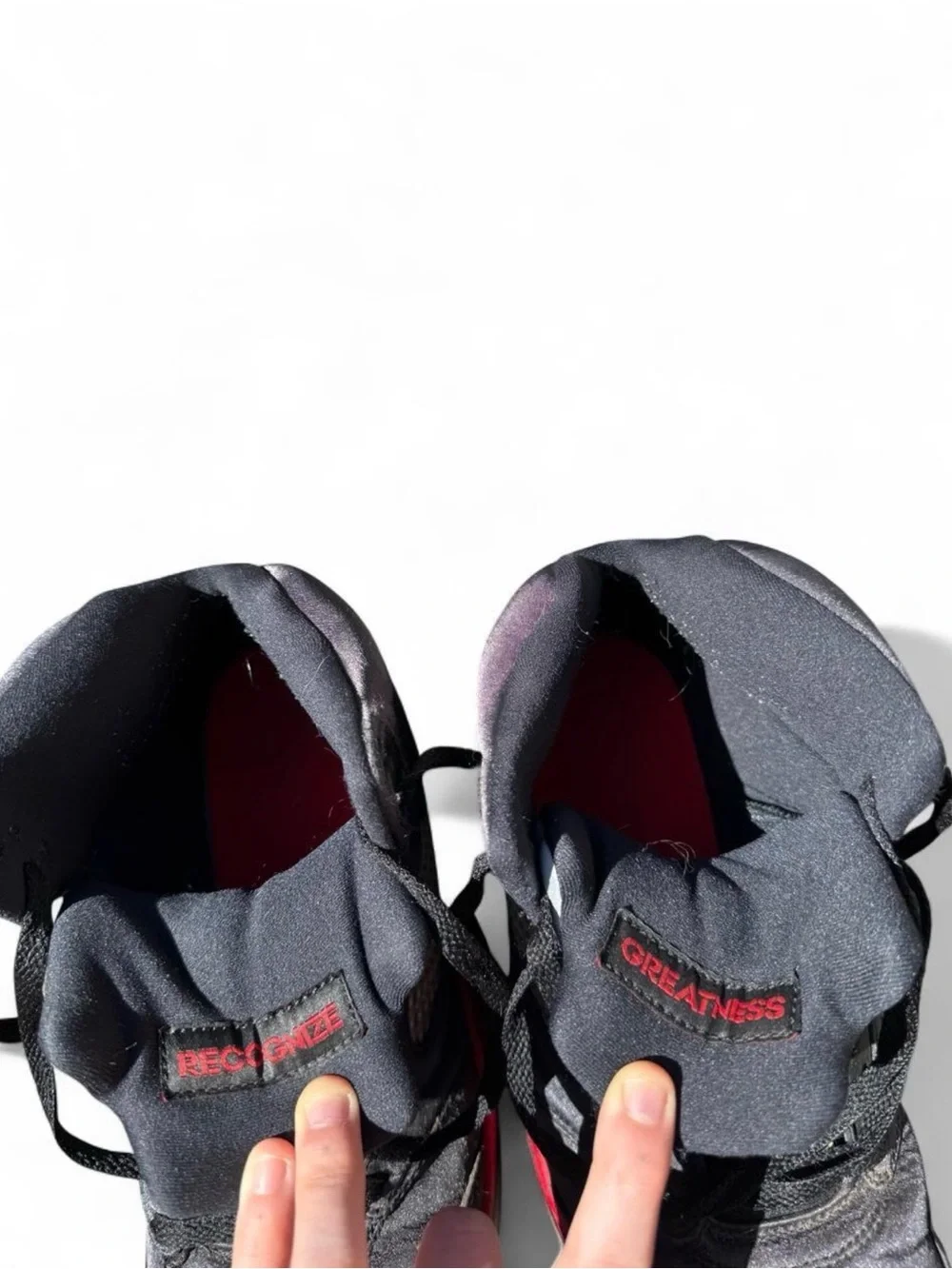 Air Jordan 5 Retro Satin Bred Black and Red High-Top Basketball Sneakers